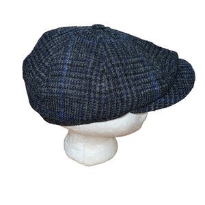 Mucros Trinity 434-1 Driving Grey Wool Tweed Flat Cap Hat Mens Medium Ireland